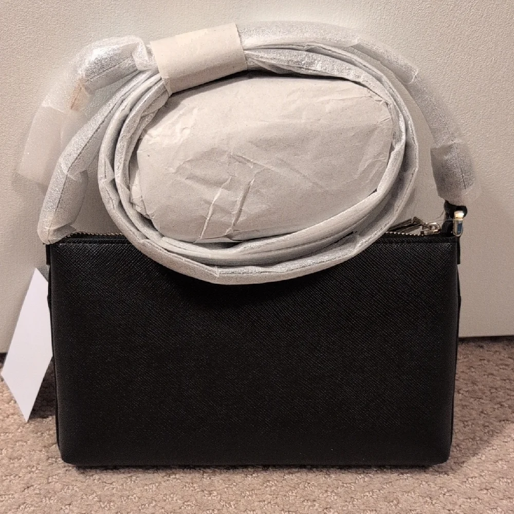 Kate Spade Black and Tan Crossbody Bag With Extra Pouch NWT